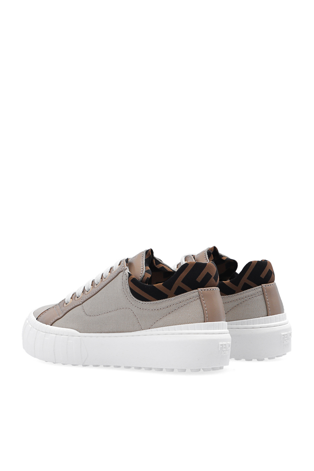 Good Kids Fendi Striped Leather Logo Sneakers